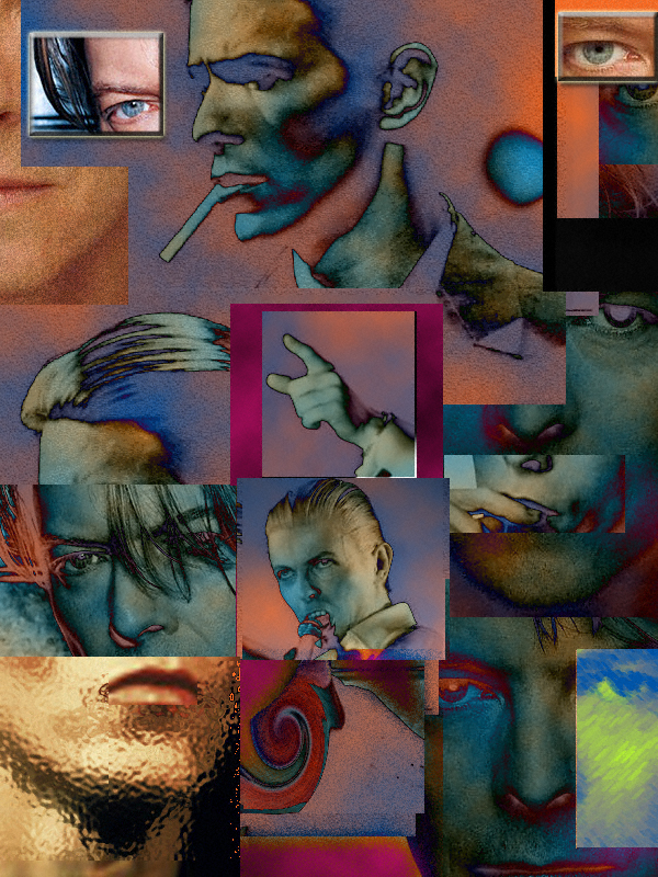 David Bowie Faces Phases Photoshop Poster Art